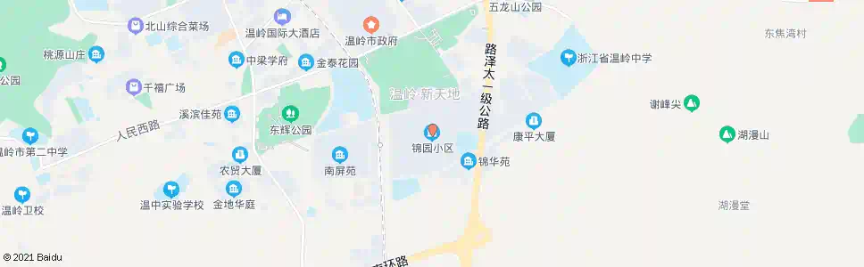 台州锦园小区北_公交站地图_台州公交_妙搜公交查询2025