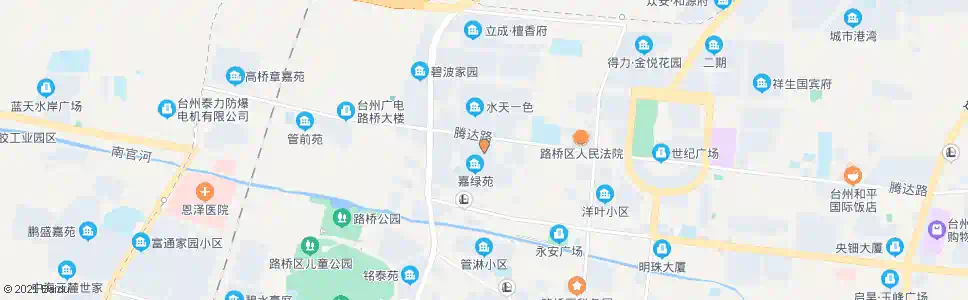 台州路北办事处(水天一色嘉绿苑)_公交站地图_台州公交_妙搜公交查询2025
