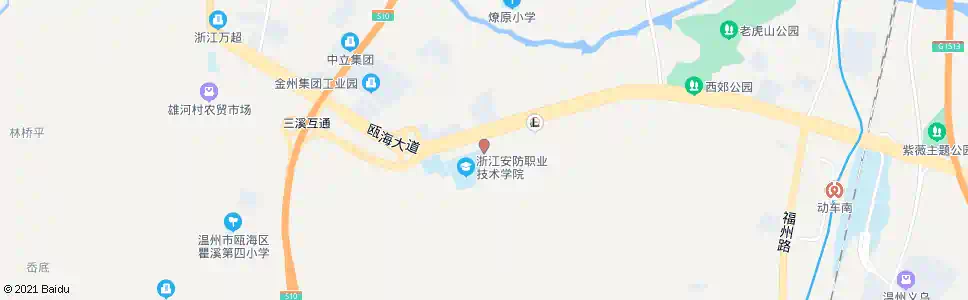 温州温州警校_公交站地图_温州公交_妙搜公交查询2025